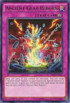 Ancient Gear Reborn (RATE-EN070) - Raging Tempest 1st Edition