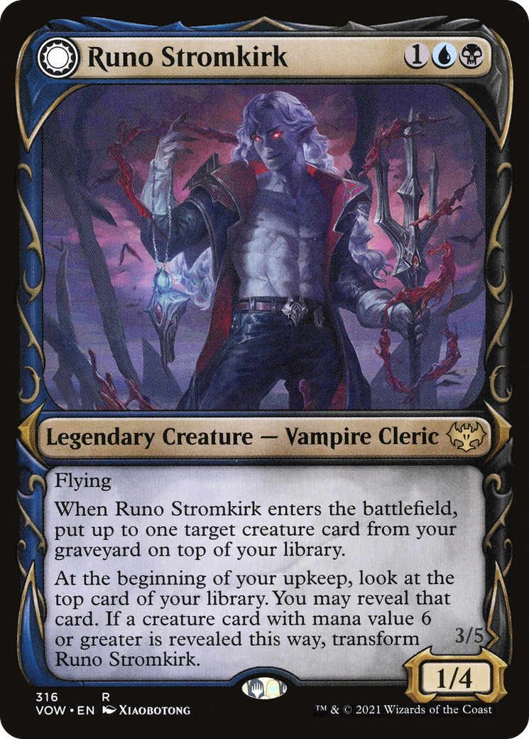 Runo Stromkirk (Showcase) (316) (VOW-316) - Innistrad: Crimson Vow: (Showcase, Double Faced Transform)