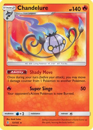 Chandelure 013/145 - Holofoil SM Guardians Rising - Holo Rare