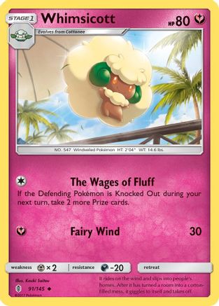 Whimsicott 091/145 SM Guardians Rising - Uncommon