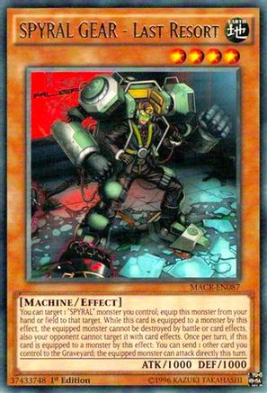 SPYRAL GEAR - Last Resort (MACR-EN087) - Maximum Crisis 1st Edition