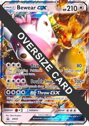 Bewear GX SM34 - Holofoil Jumbo Cards - Promo