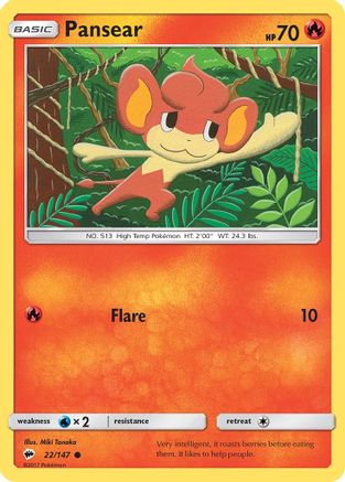 Pansear 022/147 SM Burning Shadows - Common