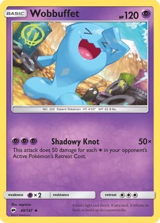 Wobbuffet 049/147 SM Burning Shadows - Uncommon