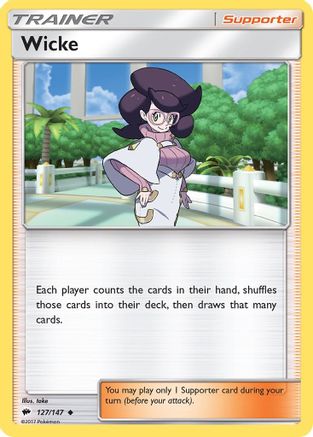 Wicke 127/147 - Reverse Holofoil SM Burning Shadows - Uncommon