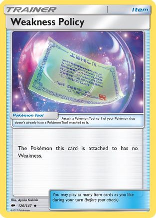 Weakness Policy 126/147 SM Burning Shadows - Uncommon