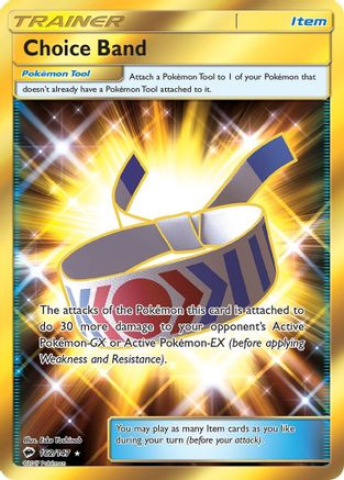 Choice Band (Secret) 162/147 - Holofoil SM Burning Shadows - Secret Rare