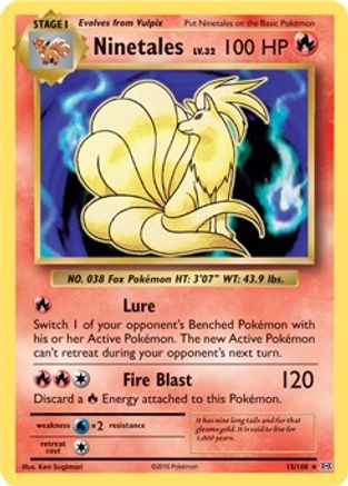 Ninetales 015/108 Deck Exclusives - Rare