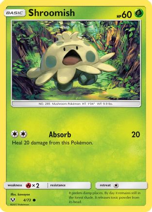 Shroomish 004/73 - Reverse Holofoil Shining Legends - Common