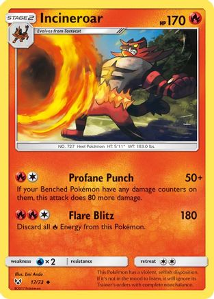 Incineroar 017/73 Shining Legends - Uncommon