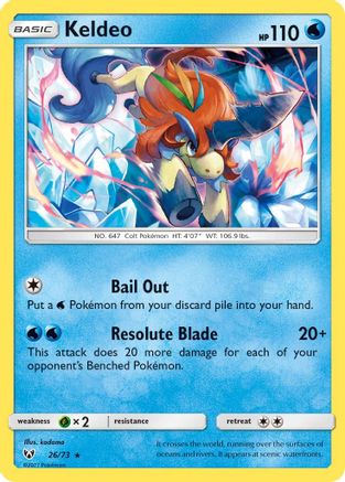 Keldeo 026/73 - Holofoil Shining Legends - Holo Rare