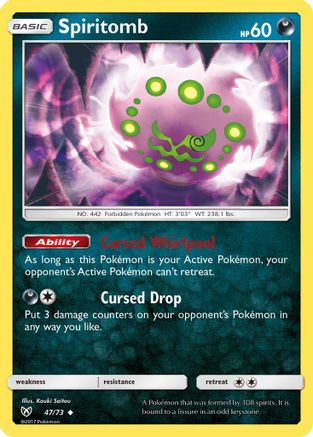 Spiritomb 047 - Reverse Holofoil Shining Legends - Uncommon