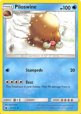 Piloswine 020/111 SM Crimson Invasion - Uncommon