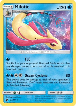 Milotic 027/111 - Holofoil SM Crimson Invasion - Holo Rare