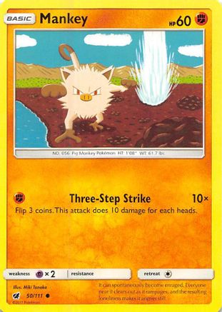 Mankey 050/111 SM Crimson Invasion - Common