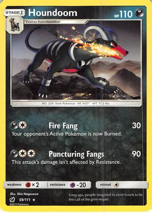 Houndoom 059/111 SM Crimson Invasion - Rare