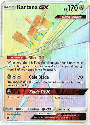 Kartana GX (Secret) 117 - Holofoil SM Crimson Invasion - Secret Rare