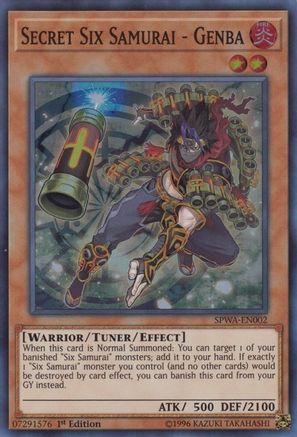 Secret Six Samurai - Genba (SPWA-EN002) - Spirit Warriors 1st Edition