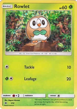 Rowlet 001/12 - Holofoil McDonalds Promos 2017 - Promo