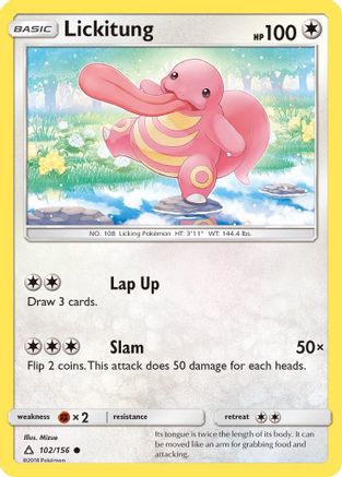 Lickitung 102/156 - Reverse Holofoil SM Ultra Prism - Common