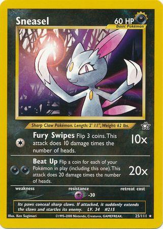 Sneasel 025/111 - Unlimited Neo Genesis - Rare