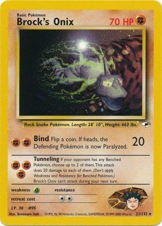 Brock's Onix (21) 021/132 - Unlimited Gym Heroes - Rare