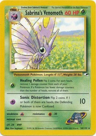 Sabrina's Venomoth 034/132 - Unlimited Gym Heroes - Rare