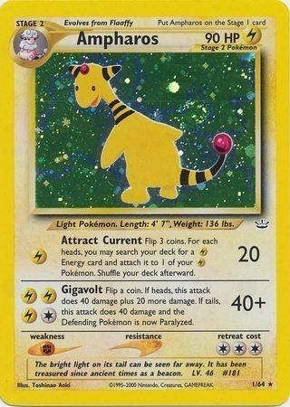 Ampharos 001/64 - Unlimited Holofoil Neo Revelation - Holo Rare