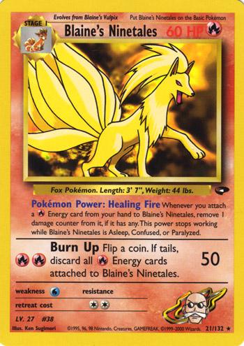 Blaine's Ninetales 021/132 - Unlimited Gym Challenge - Rare
