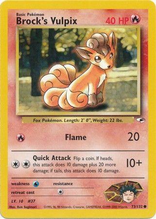 Brock's Vulpix 073/132 - Unlimited Gym Heroes - Common