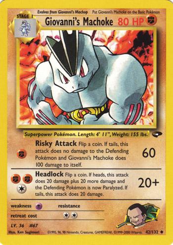 Giovanni's Machoke 042/132 - Unlimited Gym Challenge - Uncommon