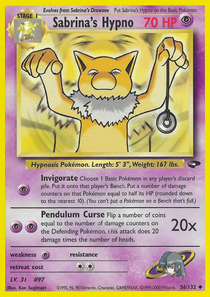 Sabrina's Hypno 056/132 - Unlimited Gym Challenge - Uncommon