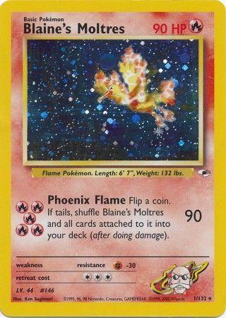 Blaine's Moltres 001/132 - Unlimited Holofoil Gym Heroes - Holo Rare