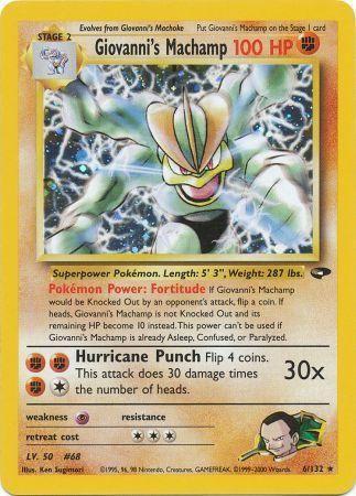 Giovanni's Machamp 006/132 - Unlimited Holofoil Gym Challenge - Holo Rare