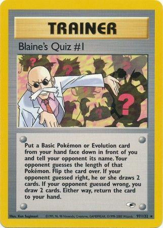 Blaine's Quiz #1 097/132 - Unlimited Gym Heroes - Rare