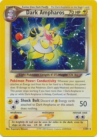 Dark Ampharos 001 - Unlimited Holofoil Neo Destiny - Holo Rare