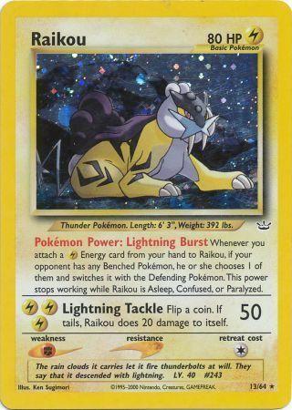 Raikou (13) 013/64 - Unlimited Holofoil Neo Revelation - Holo Rare