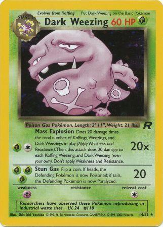 Dark Weezing (14) 014/82 - Unlimited Holofoil Team Rocket - Holo Rare