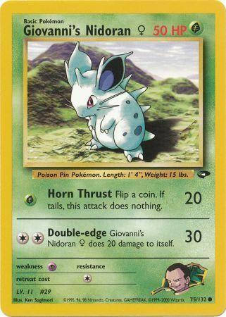 Giovanni's Nidoran F 075/132 - Unlimited Gym Challenge - Common
