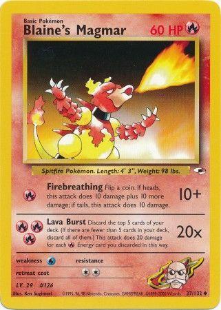 Blaine's Magmar 037/132 - Unlimited Gym Heroes - Uncommon