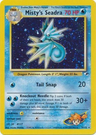 Misty's Seadra 009/132 - Unlimited Holofoil Gym Heroes - Holo Rare