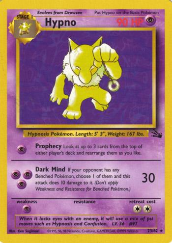 Hypno (23) 023/62 - Unlimited Fossil - Rare