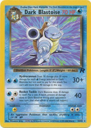 Dark Blastoise (20) 020/82 - Unlimited Team Rocket - Rare