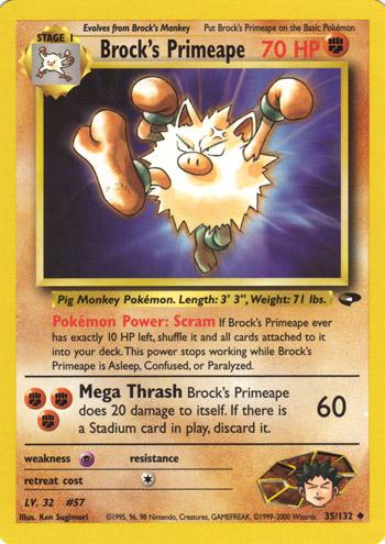 Brock's Primeape 035/132 - Unlimited Gym Challenge - Uncommon