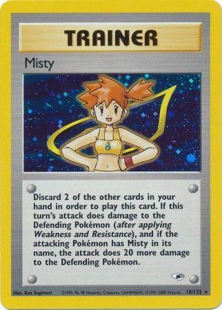Misty (18) 018/132 - Unlimited Holofoil Gym Heroes - Holo Rare