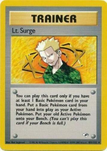 Lt. Surge (101) 101/132 - Unlimited Gym Heroes - Rare