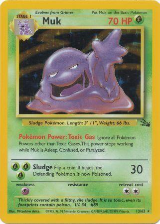 Muk (13) 013/62 - Unlimited Holofoil Fossil - Holo Rare