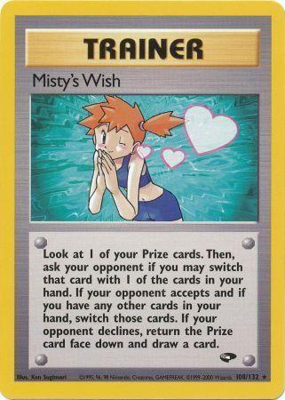 Misty's Wish 108/132 - Unlimited Gym Challenge - Rare