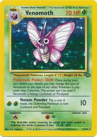 Venomoth (13) 013/64 - Unlimited Holofoil Jungle - Holo Rare
