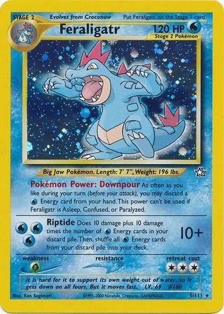 Feraligatr (5) 005/111 - Unlimited Holofoil Neo Genesis - Holo Rare